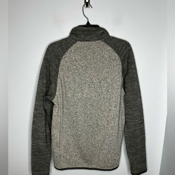 Patagonia Two Tone Gray Fleece Quarter Zip Sweatshirt Men's Medium - Picture 2 of 4